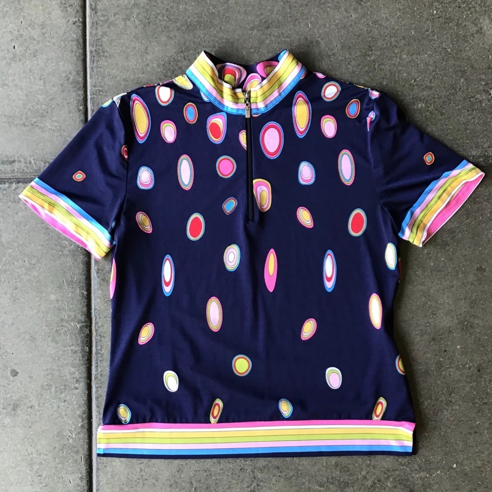 Navy Blue Polyester Zipper Close Top
